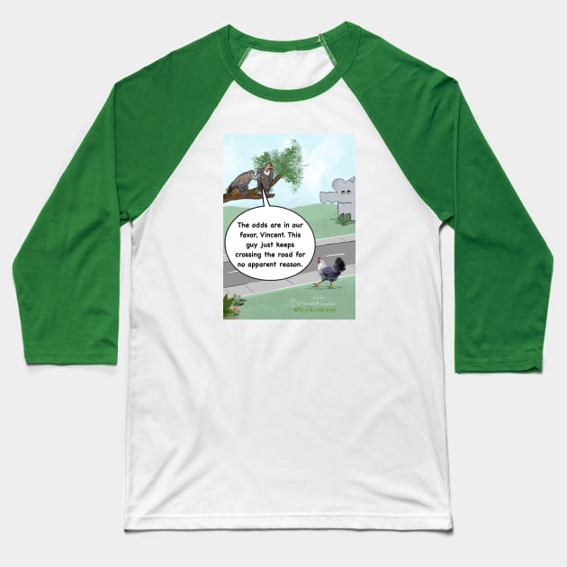 Biding Time Baseball T-Shirt by Enormously Funny Cartoons